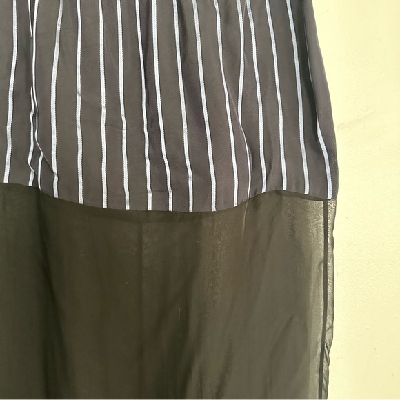 Gauchere • Striped and Sheer Midi Skirt • 42 (10) - Picture 7 of 15